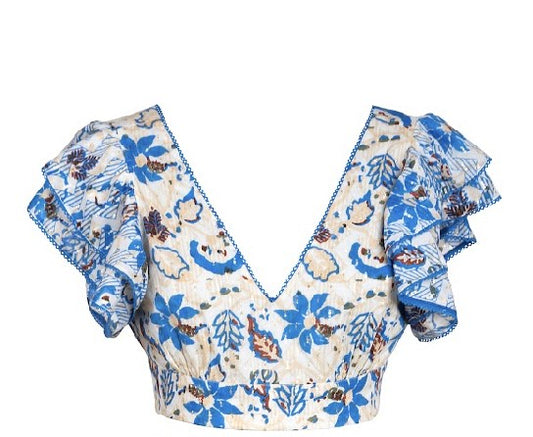 Cartagena Ruffled Crop Top